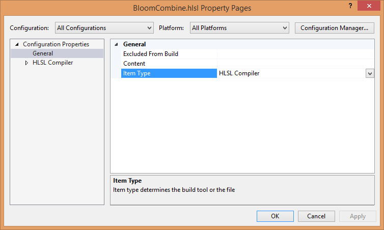 HLSL Compiler Settings