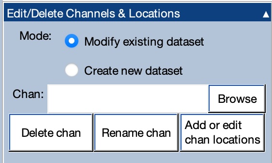 Edit Channels